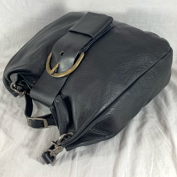 DEAN Authentic Black Leather Tote Shoulder Bag - Picture 6 of 16